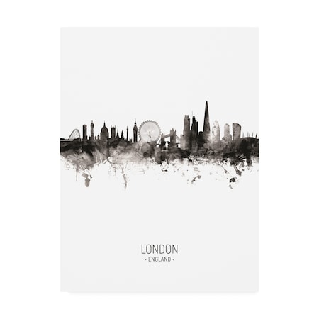 Michael Tompsett 'London England Skyline Portrait II' Canvas Art,24x32
